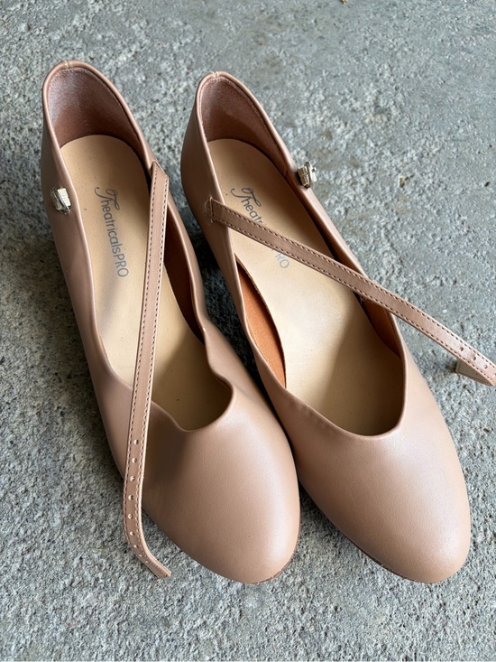 Theatricals Shoes - TheatricalsPRO Women's Tan Mary Jane Heels with Ankle Strap